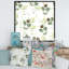 Feuilles vertes sur fond blanc - peinture sur toile-67406345-67406355