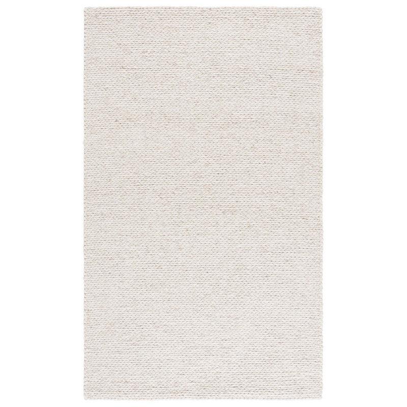 Jaydin Natura Hand Woven Wool/Viscose/Cotton Rug in Light Beige, Rectangle 4' x 6'