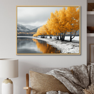 " Monochrome Yellow And Gray Tree Symphony II "