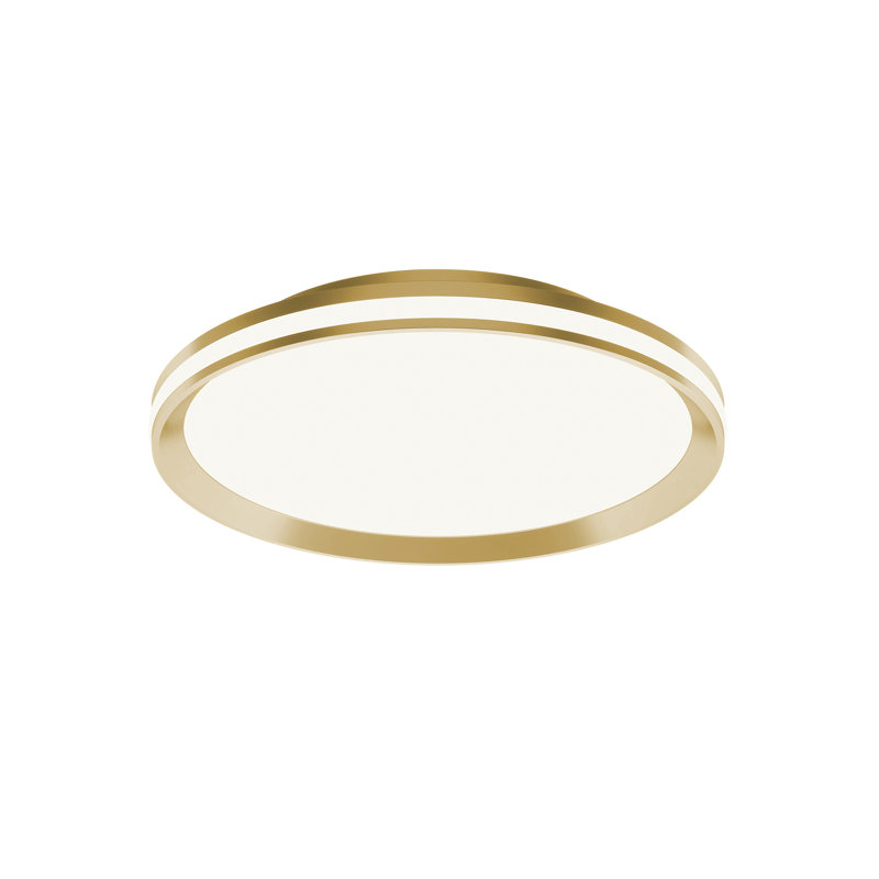 Jodene Acrylic LED Flush Mount, Satin Brass