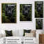 «Black Green Panther Texture Of The Jungle», reproduction sur toile-1131353072-1131353079