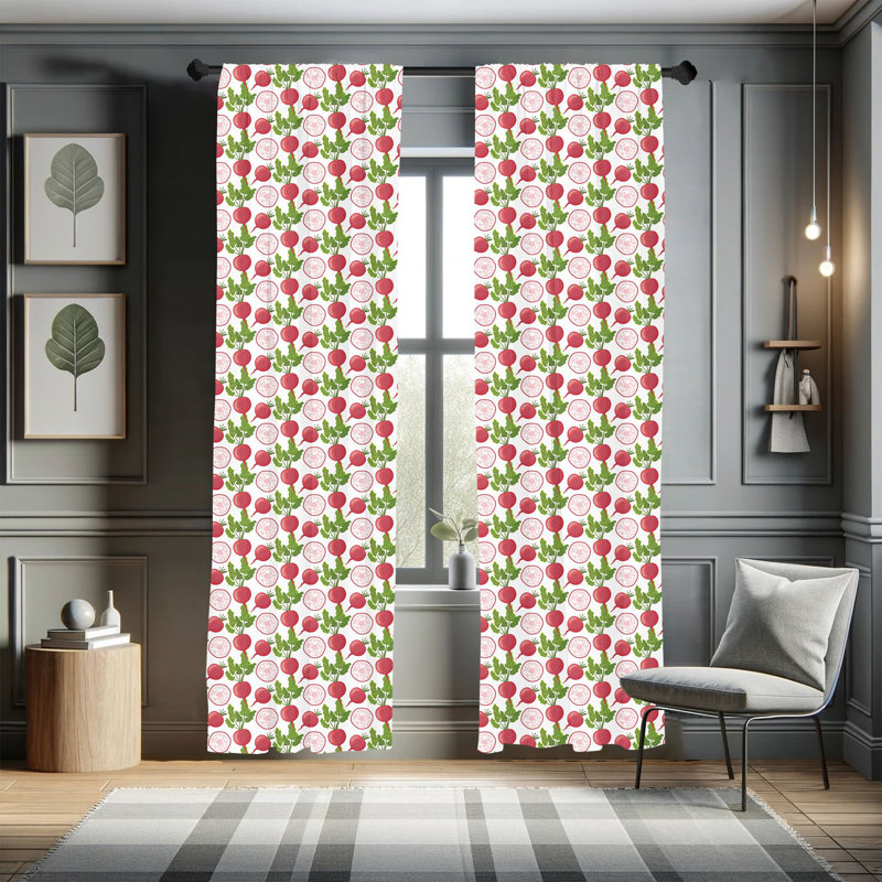 Panneaux de rideaux semi-diaphanes avec passe-tringle, 28 po x 63 po