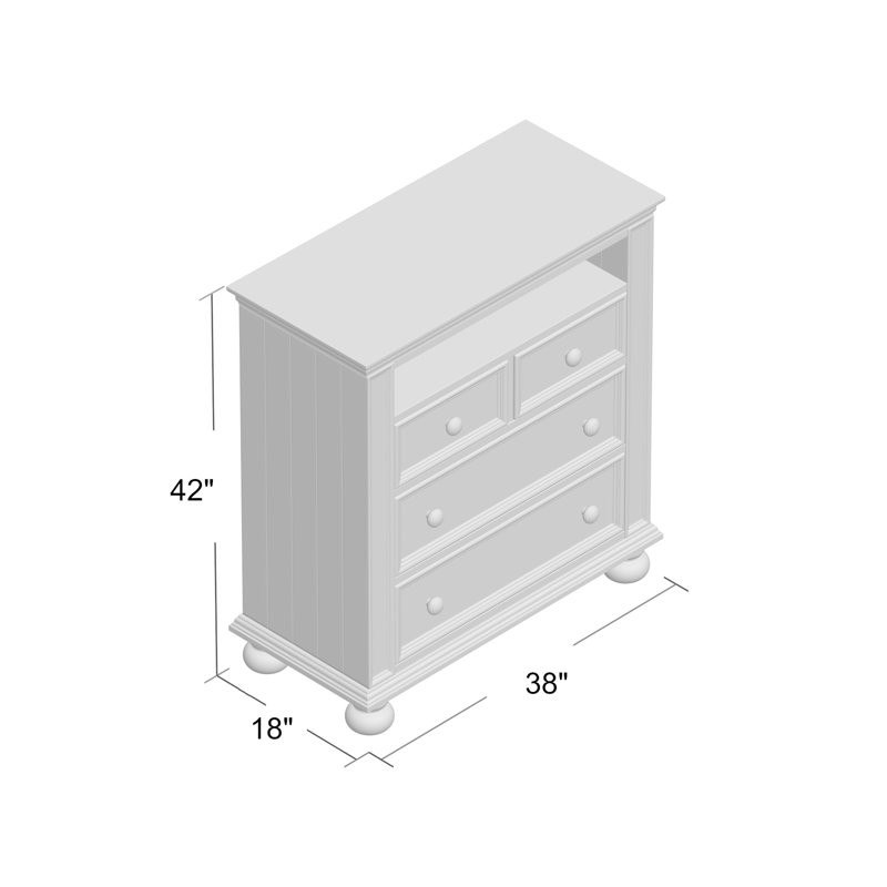 Patillo 38'' W 3 - Drawer Dresser, White