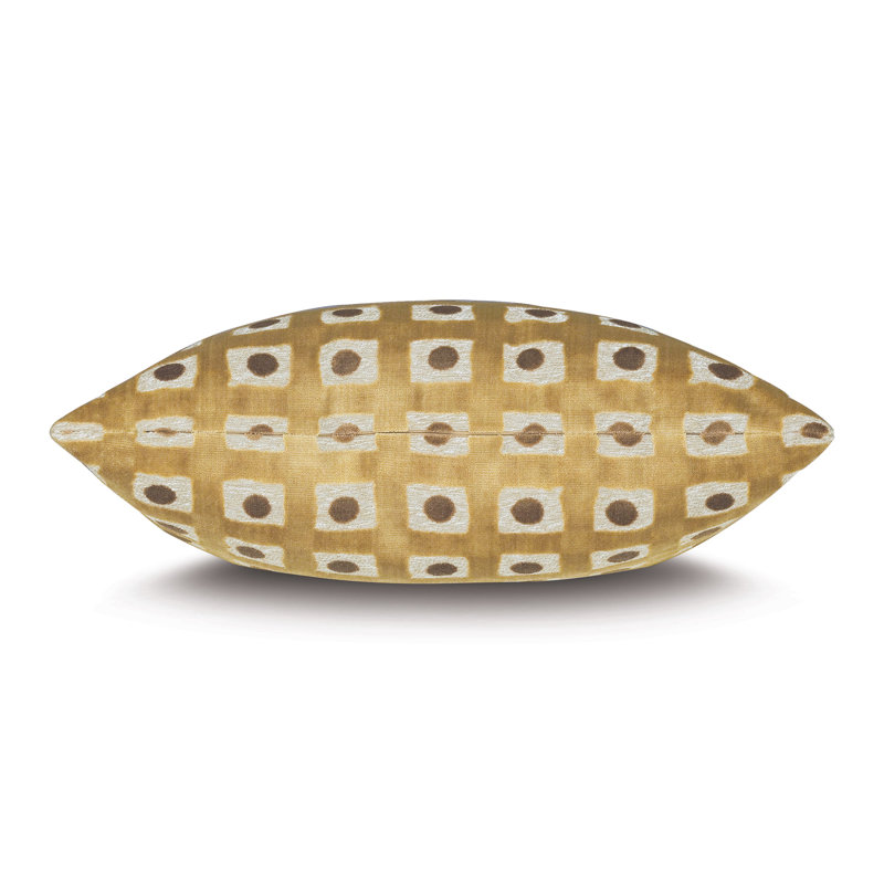 Coussin Salvatore Domino, Or/argent, Carré 24 po