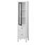 Armoire à linge autoportante en bois manufacturé l 14 po x H 60 po x P 13,5 po Caetana