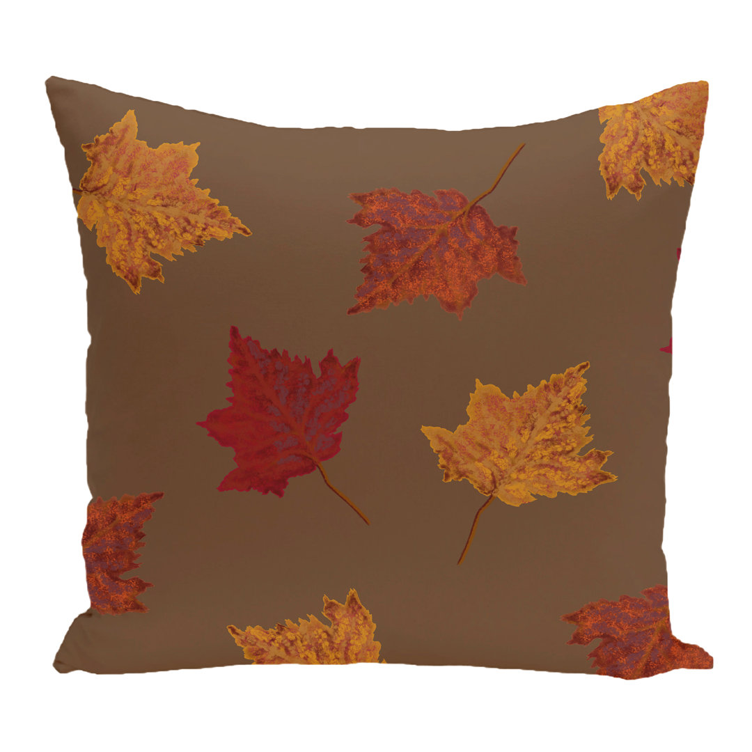  Dancing Leaves Outdoor Square Pillow Cover & Insert e by design 