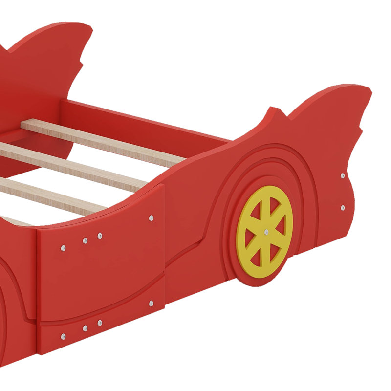 Race Car-Shaped Bed, Red, Twin
