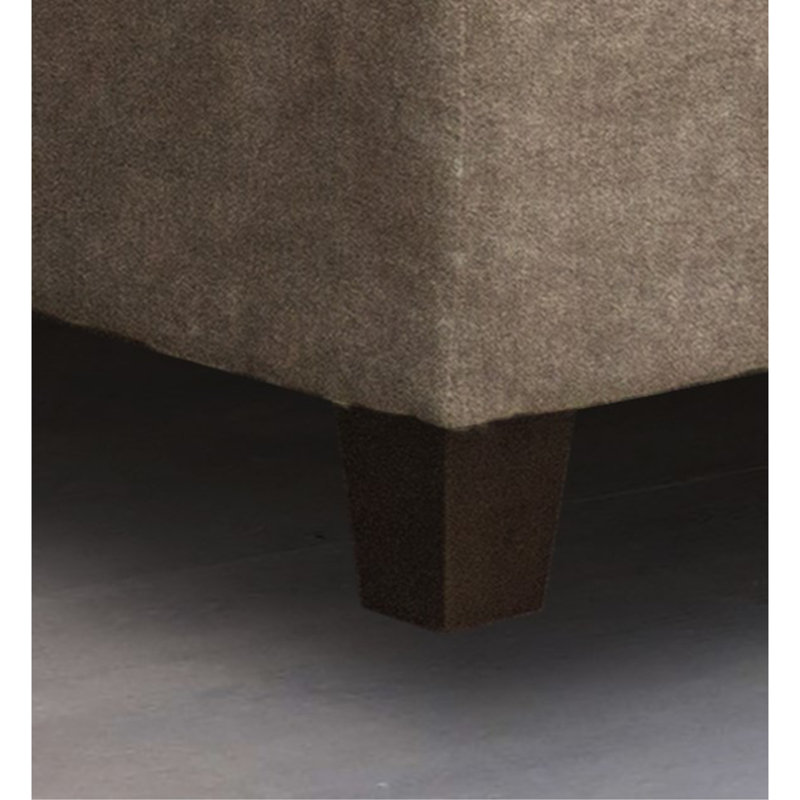 Diego 103.5" Brown Fabric Sectional Sofa with Right Facing Chaise, Storage Ottoman, and 2 Accent Pillows