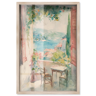Décoration murale côtière «Feel the Breeze Shadowbox» par Art Remedy, cadre blond, 17 x 25