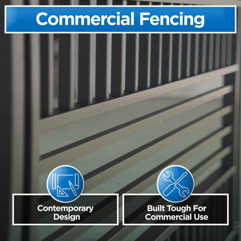 Black Steel 8-Panel French Gothic Ornamental Fence Kit