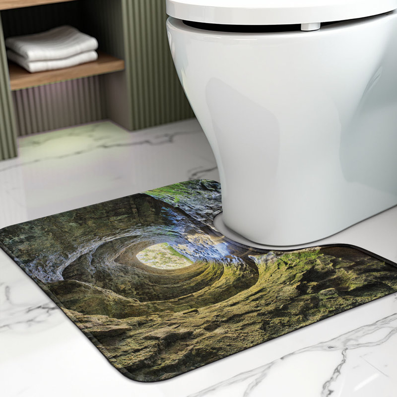 Tapis de salle de bain gris en U 20 po gris