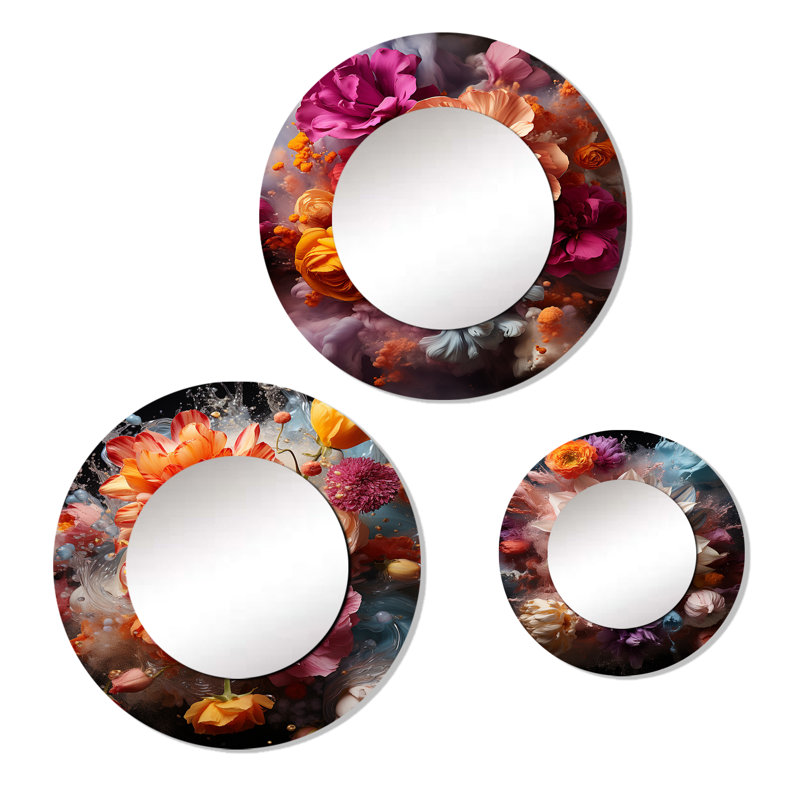 Hinesville Metal Round Mirror
