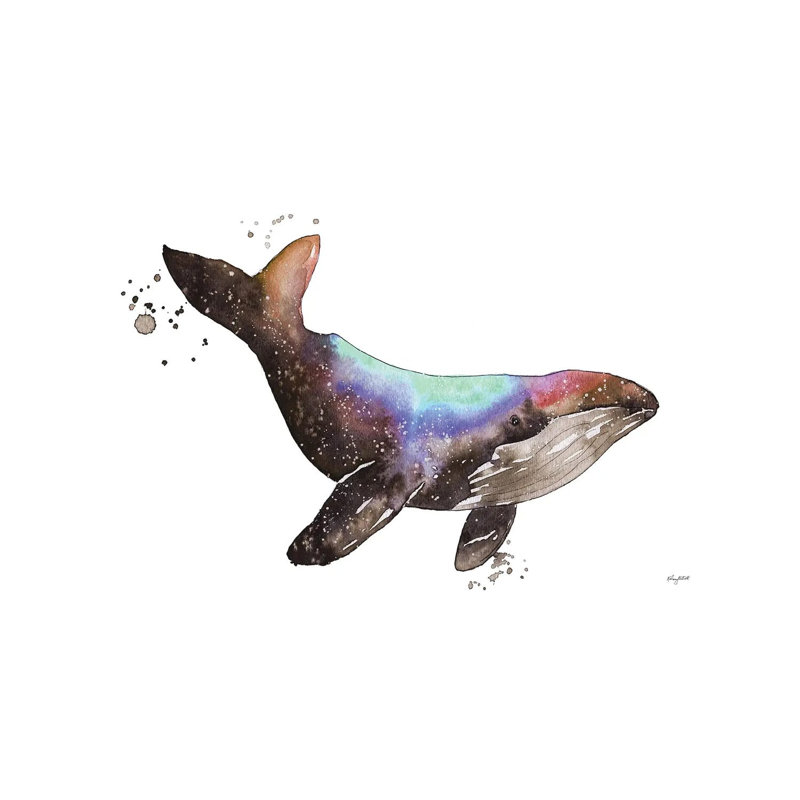 Galaxy Whale by Kelsey McNatt - Wrapped Canvas Print, 152.5 cm H x 101.5 cm W