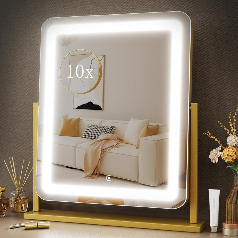 Hollywood Vanity Mirror With 3 Lighting Modes 10x Magnification
