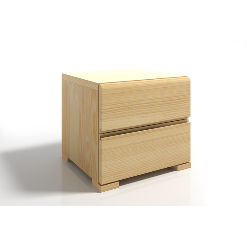 Vick 40cm W Solid Wood Bedside Table