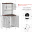 Enceinte de litière avec tablettes et portes, meubles de litière cachés, armoire à litière auto-nettoyante raffinée