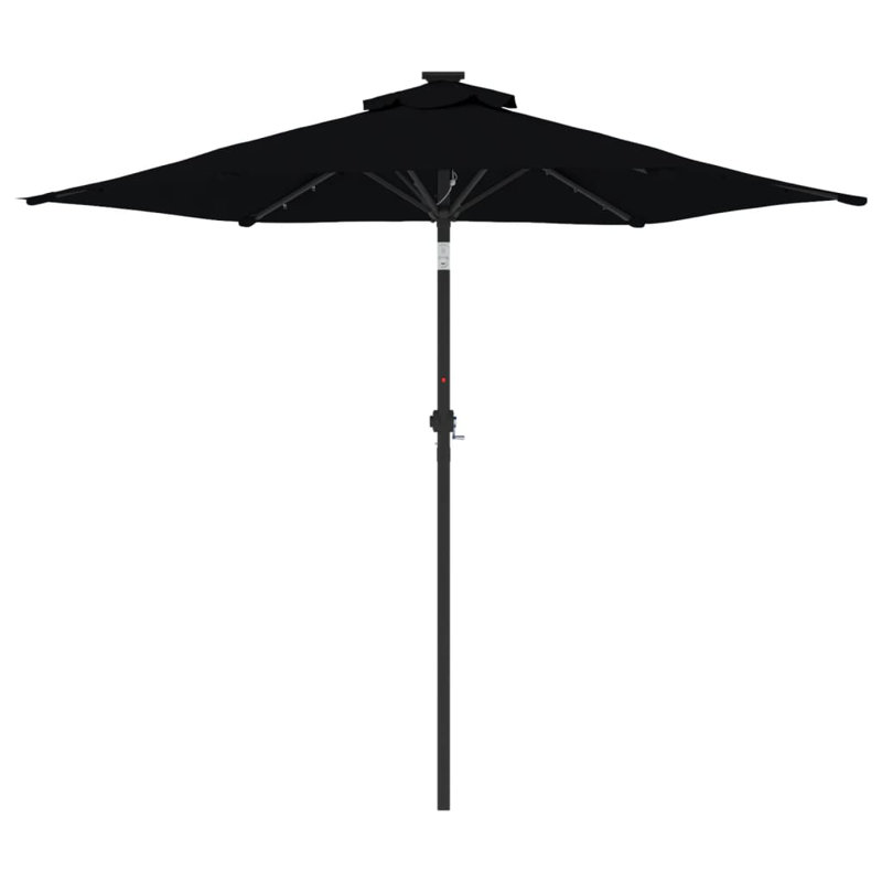 Beach Parasol, Black, 212cm H x 225cm W x 225cm D