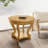 Wood Curved Legs Farmhouse Style Round Dining Table with Storage, Ideal for Compact Spaces and Rustic Decor-2029515672