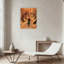 «Enchanted Golden Fall Forest Path With Girl», art mural sur toile non encadrée 24 po x 36 po