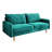 Hessville Sofa 57.8"  sofas Velvet Round Arm Apartment Loveseat-517593682