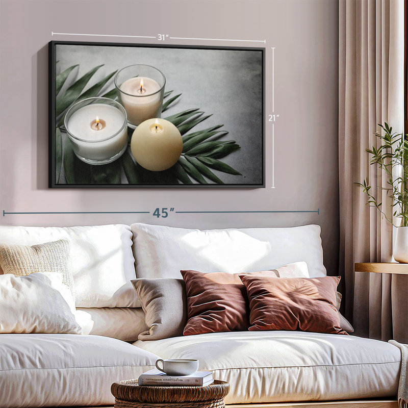 «Spa Candles», reproduction sur toile, H 21 po x l 31 po