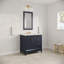 Meuble-lavabo de comptoir en marbre blanc 36 po Elizabeth avec robinet et miroir Elizabeth-33758848-33758855