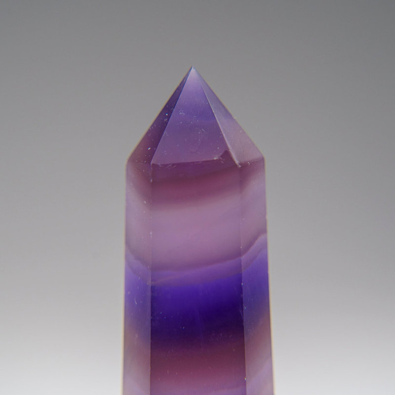 Véritable pointe de fluorescente polie de Chine (91 grammes), Mauve / mauve clair / prune