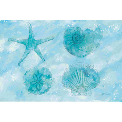 Tapis côtier Coastal Splash bleu