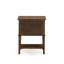 Ensemble de chambre avec très grand lit 3 pièces avec lit plateforme capitonné et 2 tables de chevet Jacobean patinées - Similicuir brun foncé avec texture noire et pieds noirs-271646640-271646641
