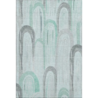 Premium Machine Washable Harjo AMF1588 Geometric Rug