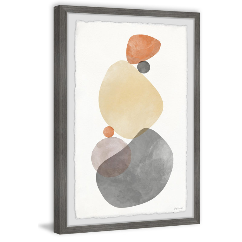Balancing Stones - Single Picture Frame Painting, 30 cm H x 20 cm W