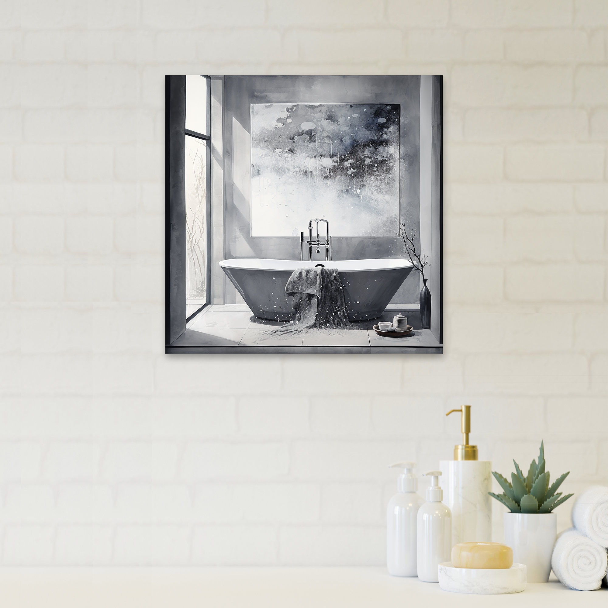 Winston Porter Bathroom Minimalist Elegance II - Bathroom Wall Art