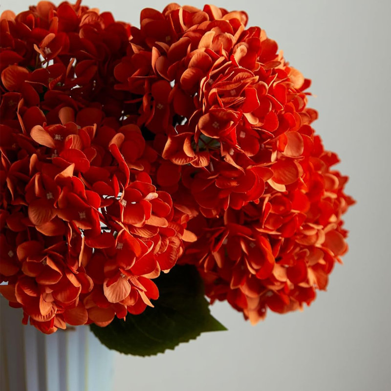 Silk Hydrangea Arrangement, Red