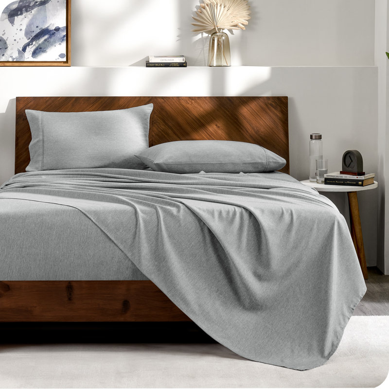 Complete Bedding Set - Soft Microfiber, Heather Pewter, Full/Double Comforter + 7 Additional Pieces