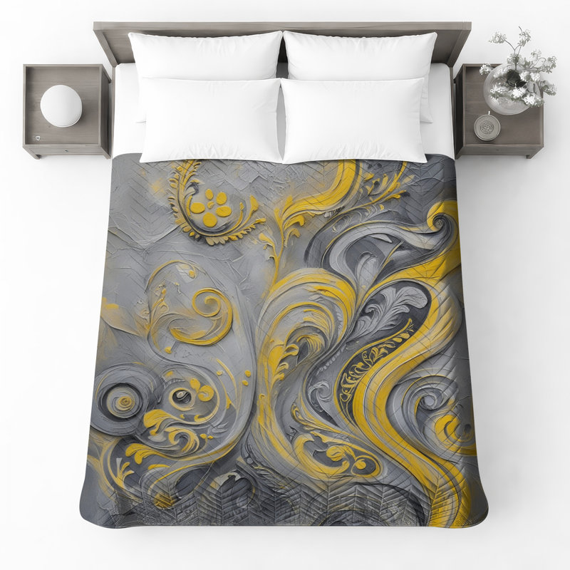  Couvre-lit gris, Double