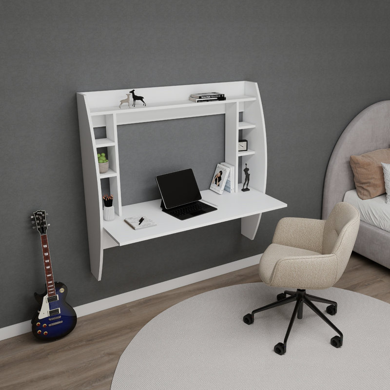 Floating Desk Rectangular Aidy, White