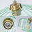 1-Light Green Pendant with Drum Glass Shade for Kitchen Island
