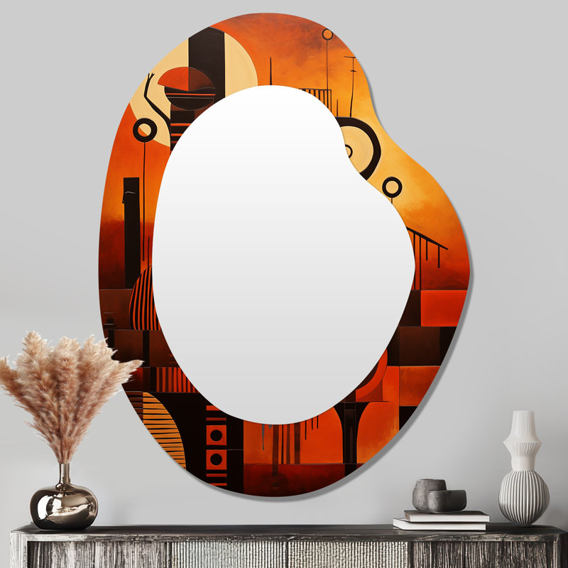 Lyles - Grand miroir mural traditionnel africain