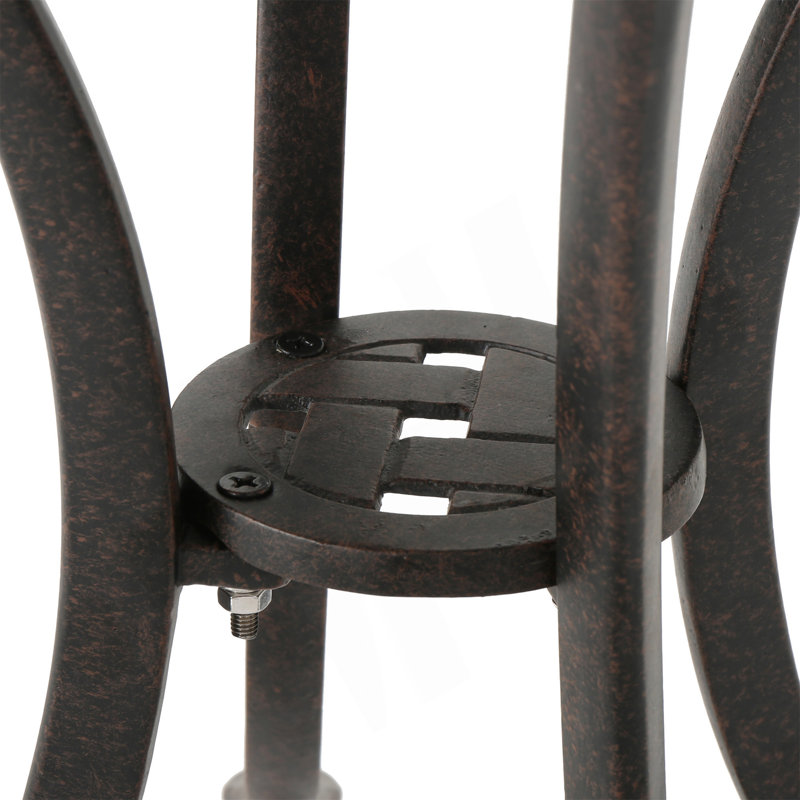 Table d'appoint d'extérieur en fonte d'aluminium 19 po