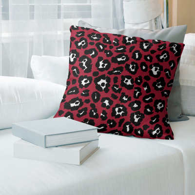 Animal Print Linen Reversible Throw Pillow