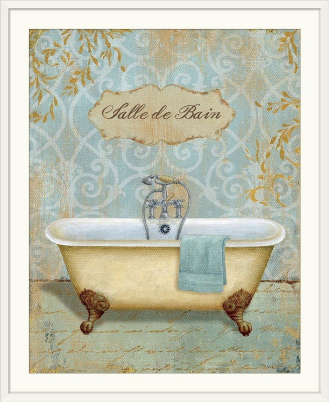 «Salle de Bain I», impression de Daphne Brissonnet, H 36 po x l 29 po x p 1,5 po, Toile
