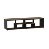 Sester Abstract Large Double Coffee Table With Storage Shelves TV Stand 160cm