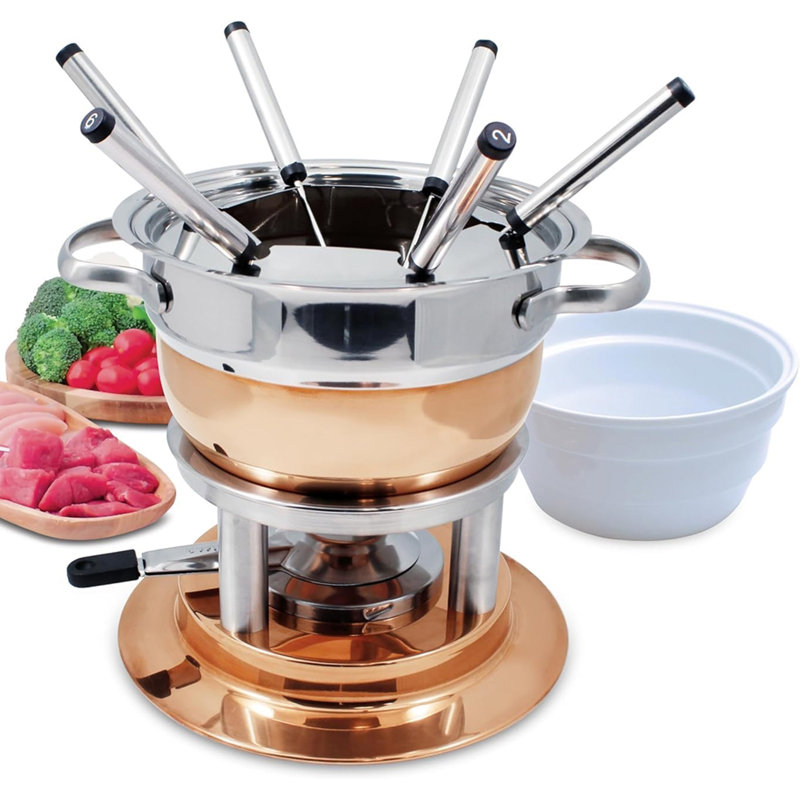 Lausanne 11-Piece Fondue Set - Copper