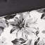 Édredon simple / simple TG - motif floral, literie lavable à la machine à motif floral noir et blanc, coussins