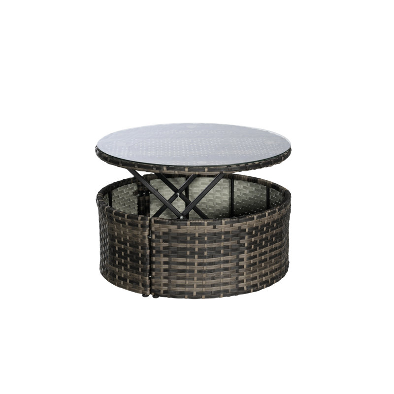 5 lits de jour pour patio avec auvent, coussins moelleux, table, pour la détente dans la cour, cadre solide lavable 5 pièces, espace de loisirs extérieur