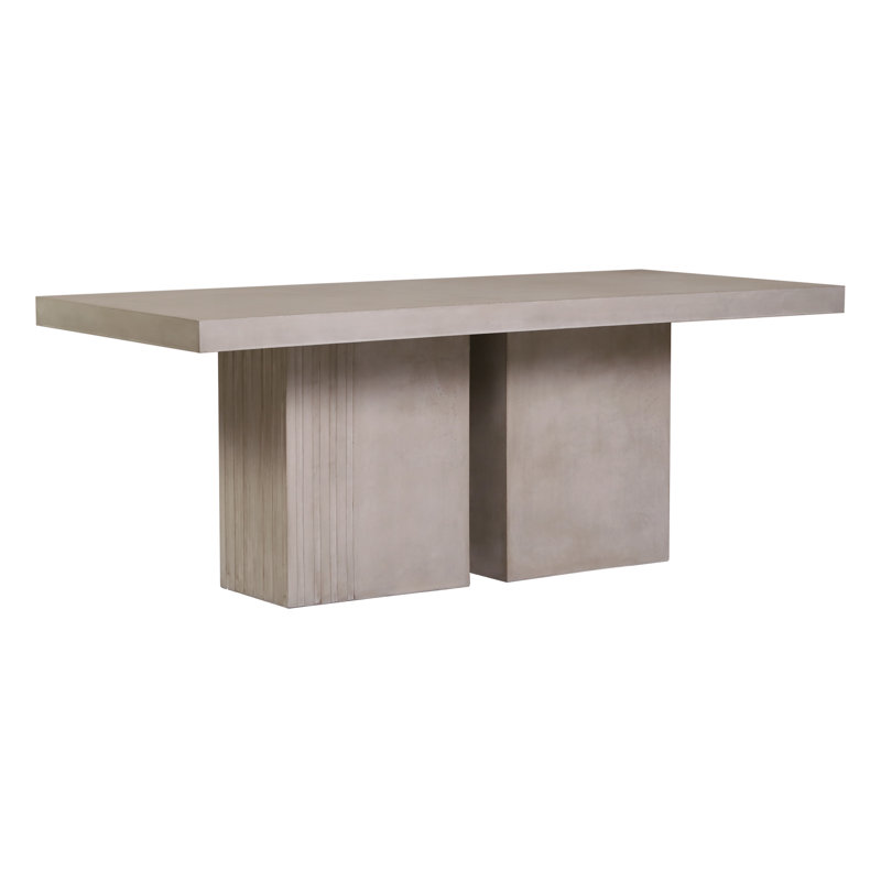 Slate Gray Square Concrete Dining Table