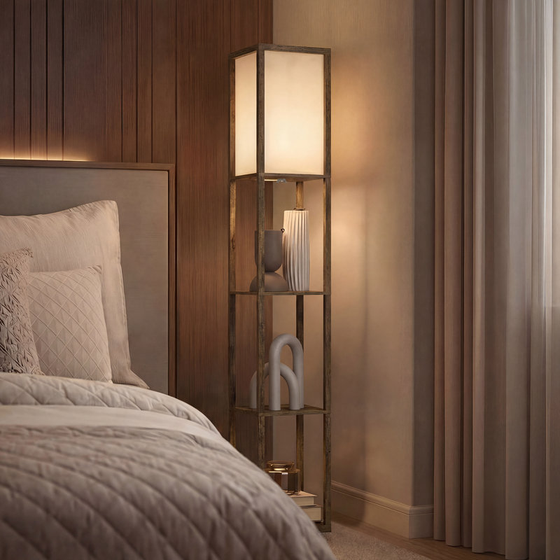 Retweet 160cm Column Floor Lamp, Brown