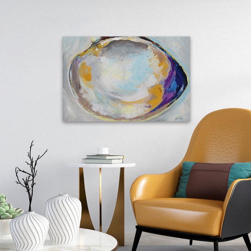 Art bleu et côtier ouvert Quahog II, H 16 po x l 24 po