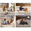 Canapé modulaire en forme de L de 113 po avec repose-pieds et fauteuil inclinable convertible en tissu de velours côtelé - siège profond - confort de 22,4 po - blanc