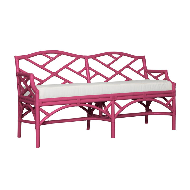 Banc en osier Chippendale, Rose millennial